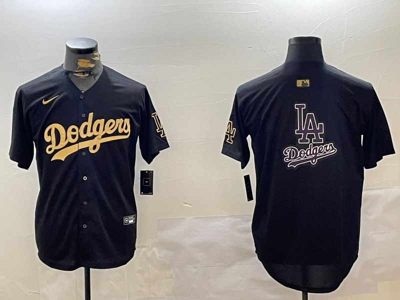 Men Los Angeles Dodgers Blank Black Game 2024 Nike MLB Jersey style 12056